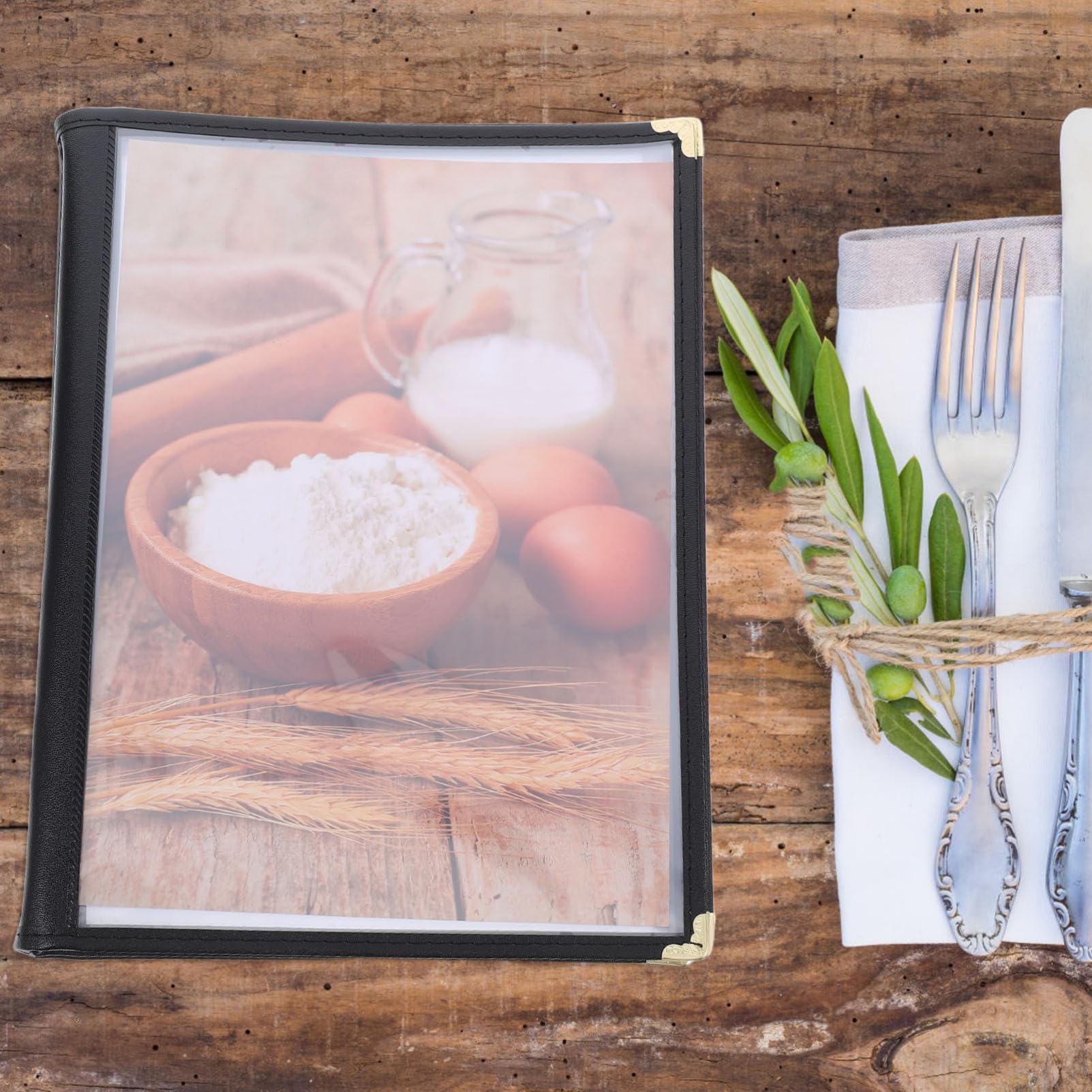 Cubierta de Menú Transparente A4 10 Páginas, Pvc Resistente a Manchas y Cambio Fácil de Contenido, Adecuado para Restaurantes y Banquetes