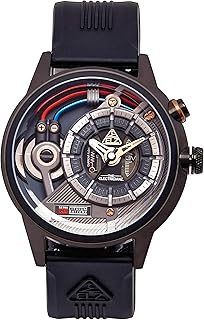 The Electricianz Dark Z - Reloj de diseñador para hombre, esfera con luz LED, diseño suizo, módulo eléctrico único, caja d...