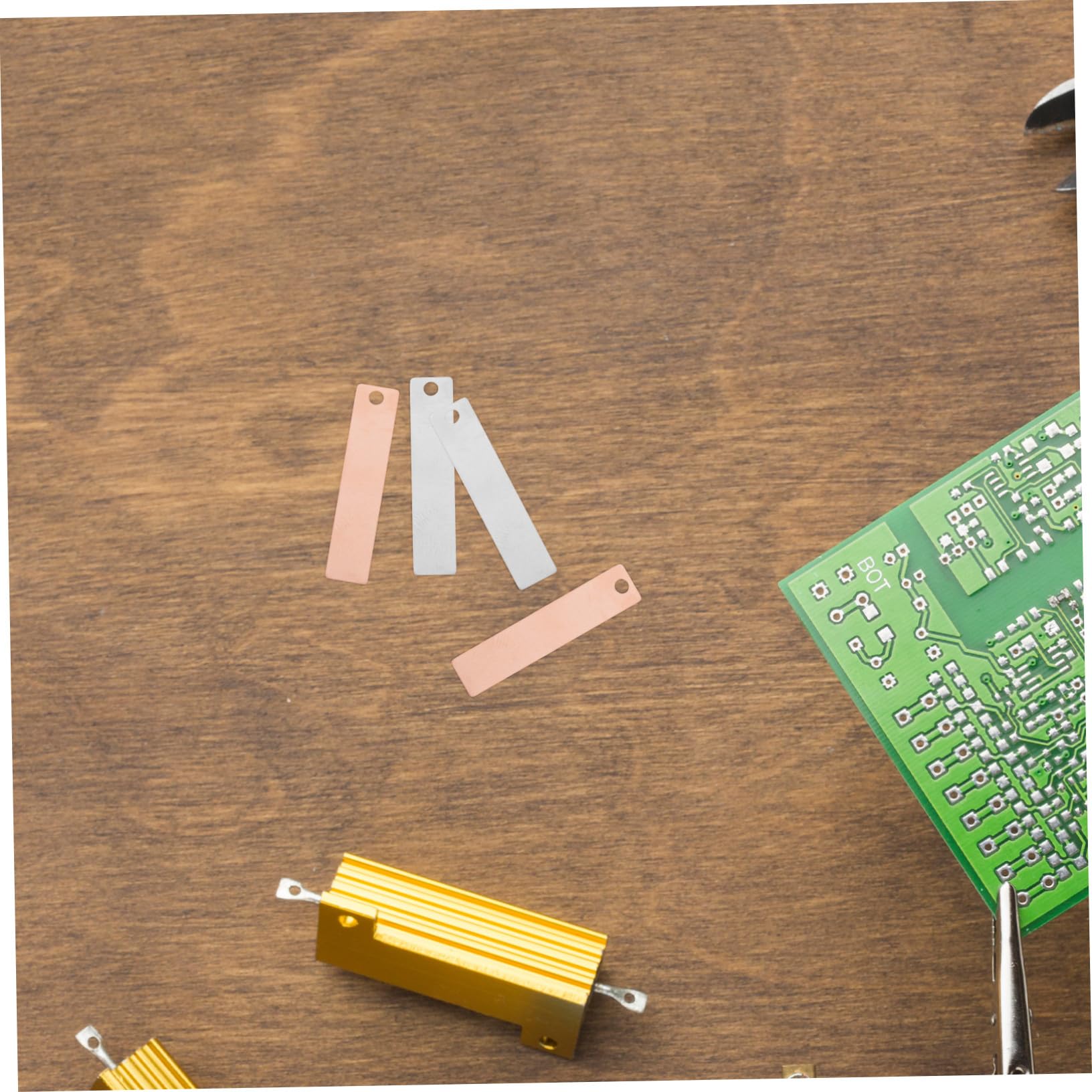 Cabilock Tiras de Electrodos de Cobre y Zinc Material Adecuado Juego de 20 para Galvanoplastia y Soldadura para Experimentos en Laboratorio y Proyectos DIY