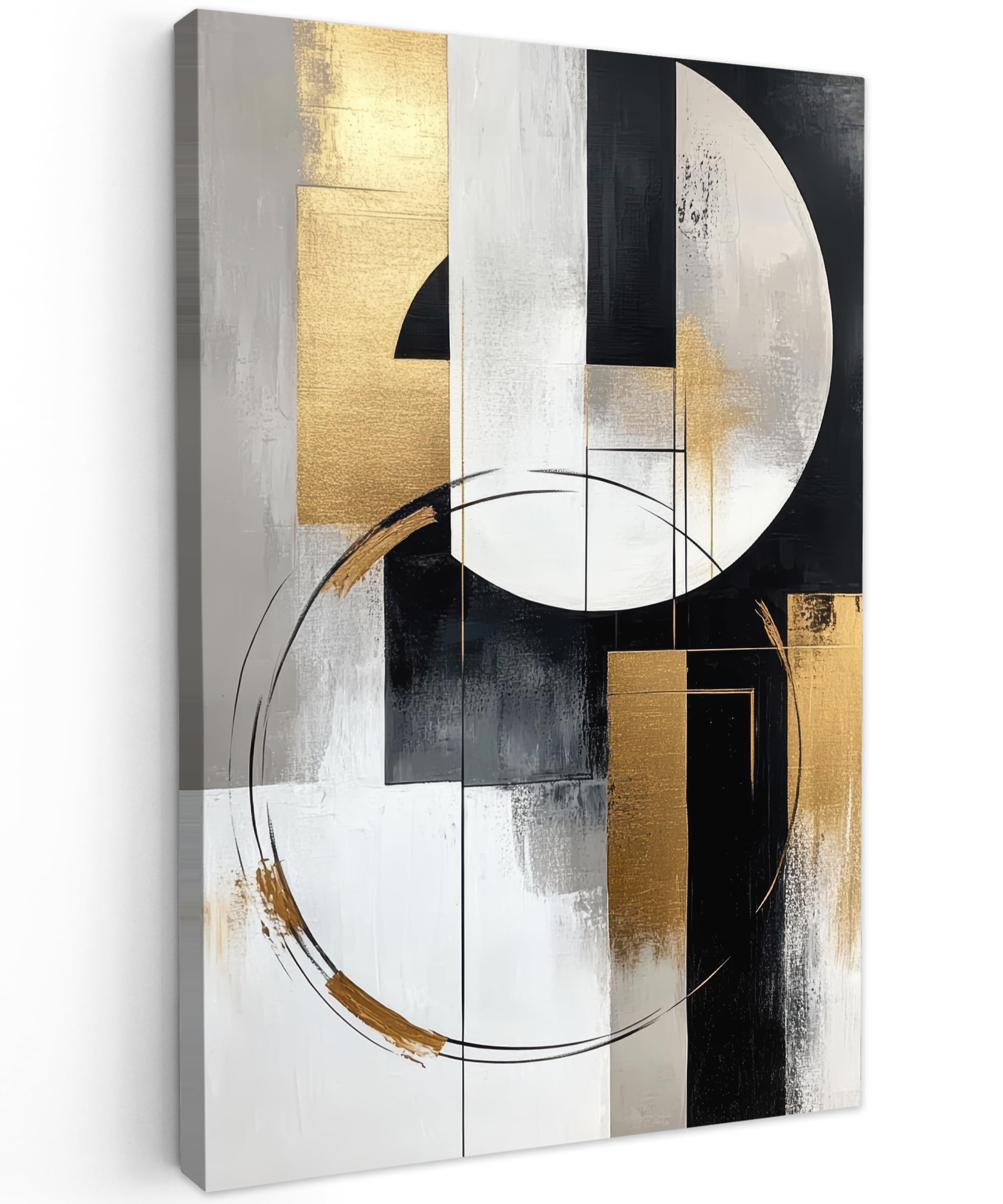 Quadro Moderno Per Soggiorno 30x40 Cm - Stampe Su Tela Con Cornice, Design Tarassaco Beige