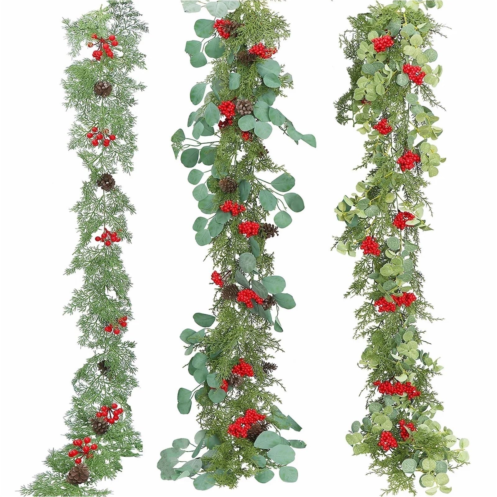 Guirlande de Fleurs artificielles, Guirlande décorative de 2 m, Plantes artificielles décoratives, Ornement de cheminée de Jardin de Mariage for la décoration(Style C)