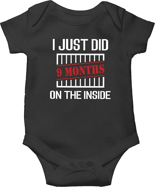 Witty Fashions I Just C'est vrai 9 Des mois à l'intérieur - Romper drôle de nouveauté pour la douche de bébé - Bodysuit pour bébé