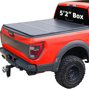 Hard Top Tri Fold tonneau Cover Compatible with 2015-2026 Chevy Colorado & GMC Canyon 5.2ft Bed 61.7" Alloy Steel and Fiberglass Made