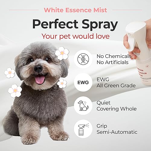 Miniatura 4 de JAYU PET White Essence Mist - Alivio de la picazón del perro, espray calmante hipoalergénico, spray para la caspa y la piel seca (5.7 fl oz, 5.8 fl