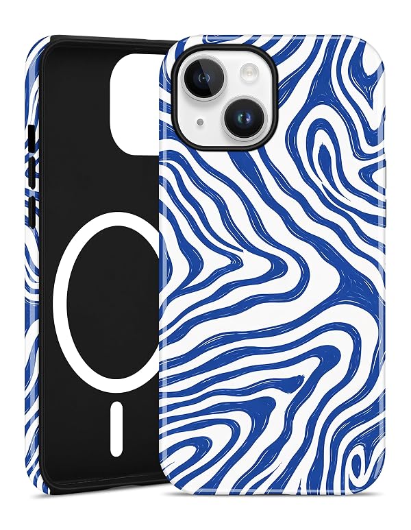 Aitipy Magnetic Zebra Print Case for iPhone 12/12 Pro, Blue by Aitipy - Used condition - US$9.41