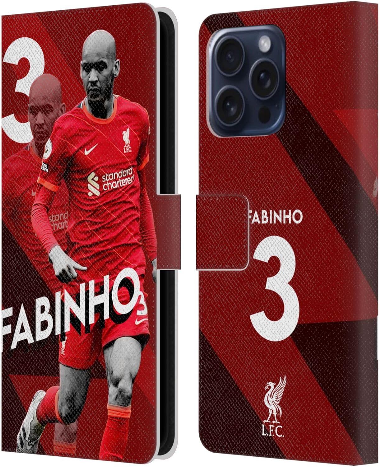 Head Case Designs Officially Licensed Liverpool Football Club Alex Oxlade - Chamberlain 2021/22 First Team Leather Wallet Case Compatible with Apple iPhone 12 Pro Max
