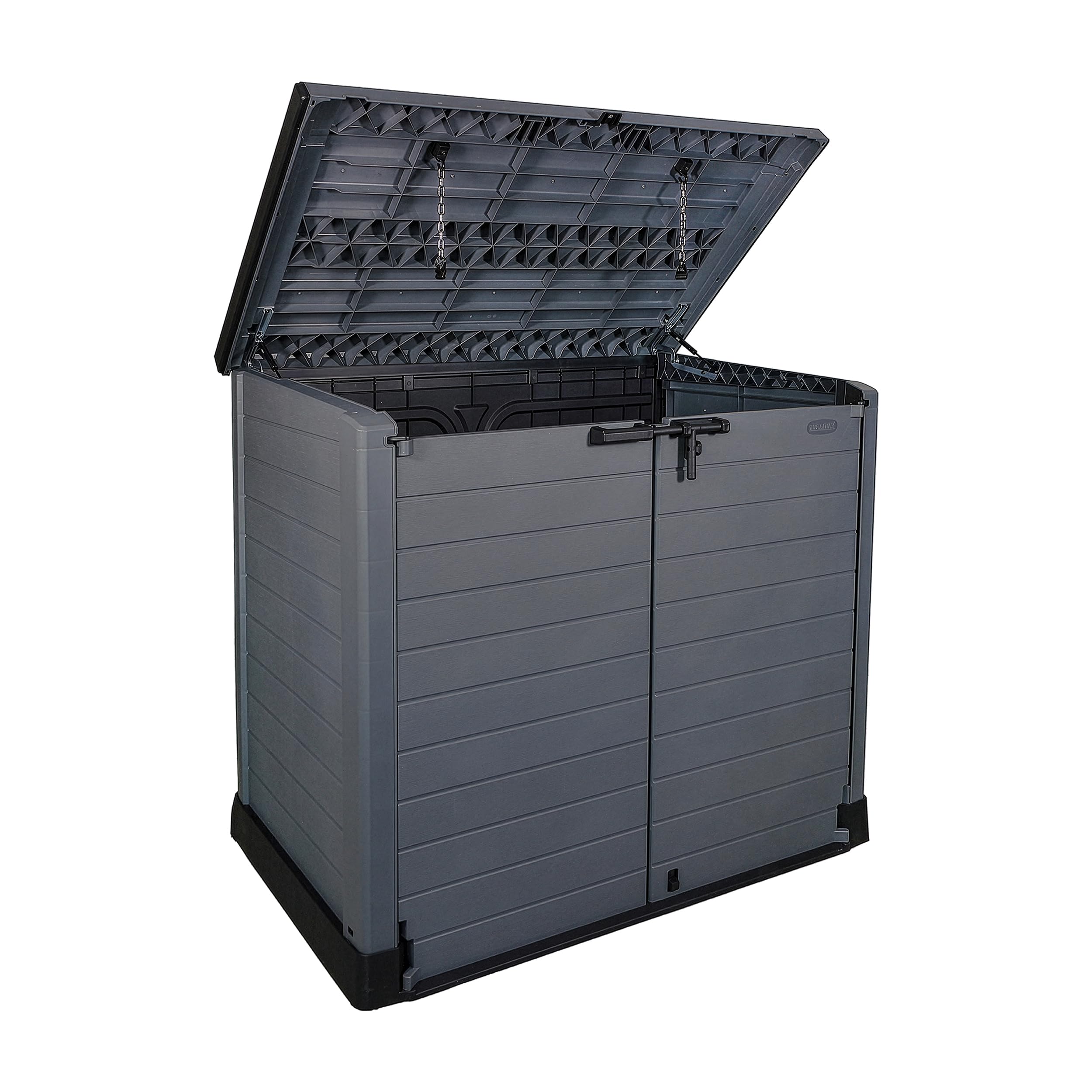 Duramax - Arcón cubre cubos exterior - 1200 L - PVC - color gris claro