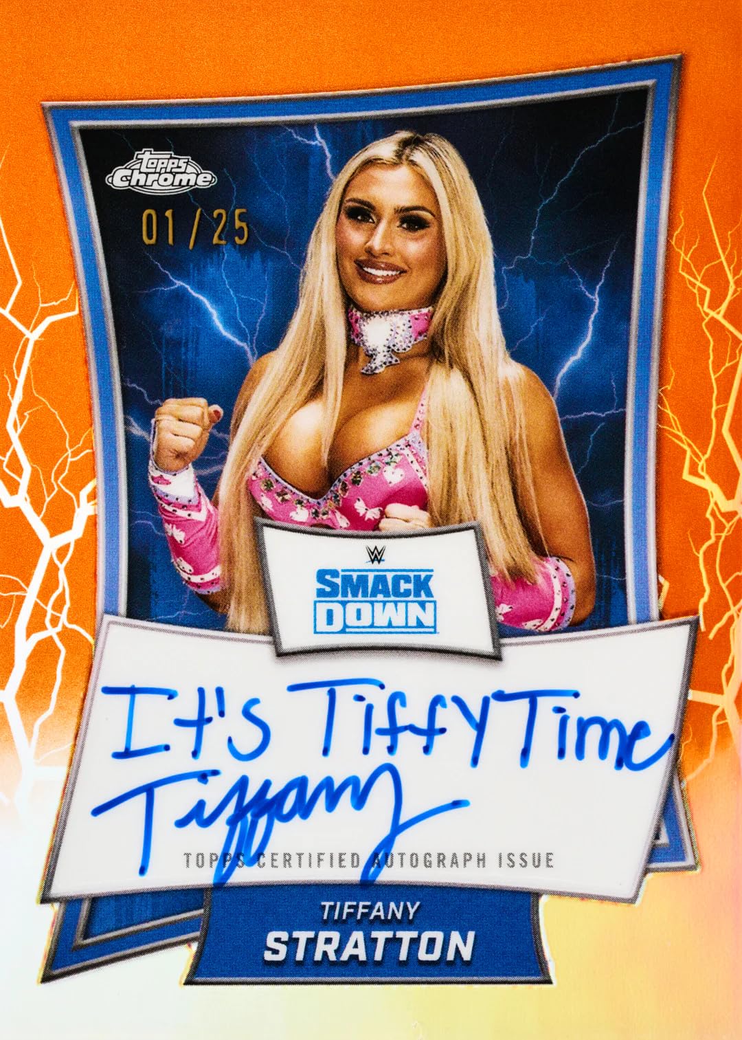 2025 Topps Chrome WWE Sammelkarten Mega-Box, 48 Karten insgesamt, 6 Packungen, 8 Karten pro Packung