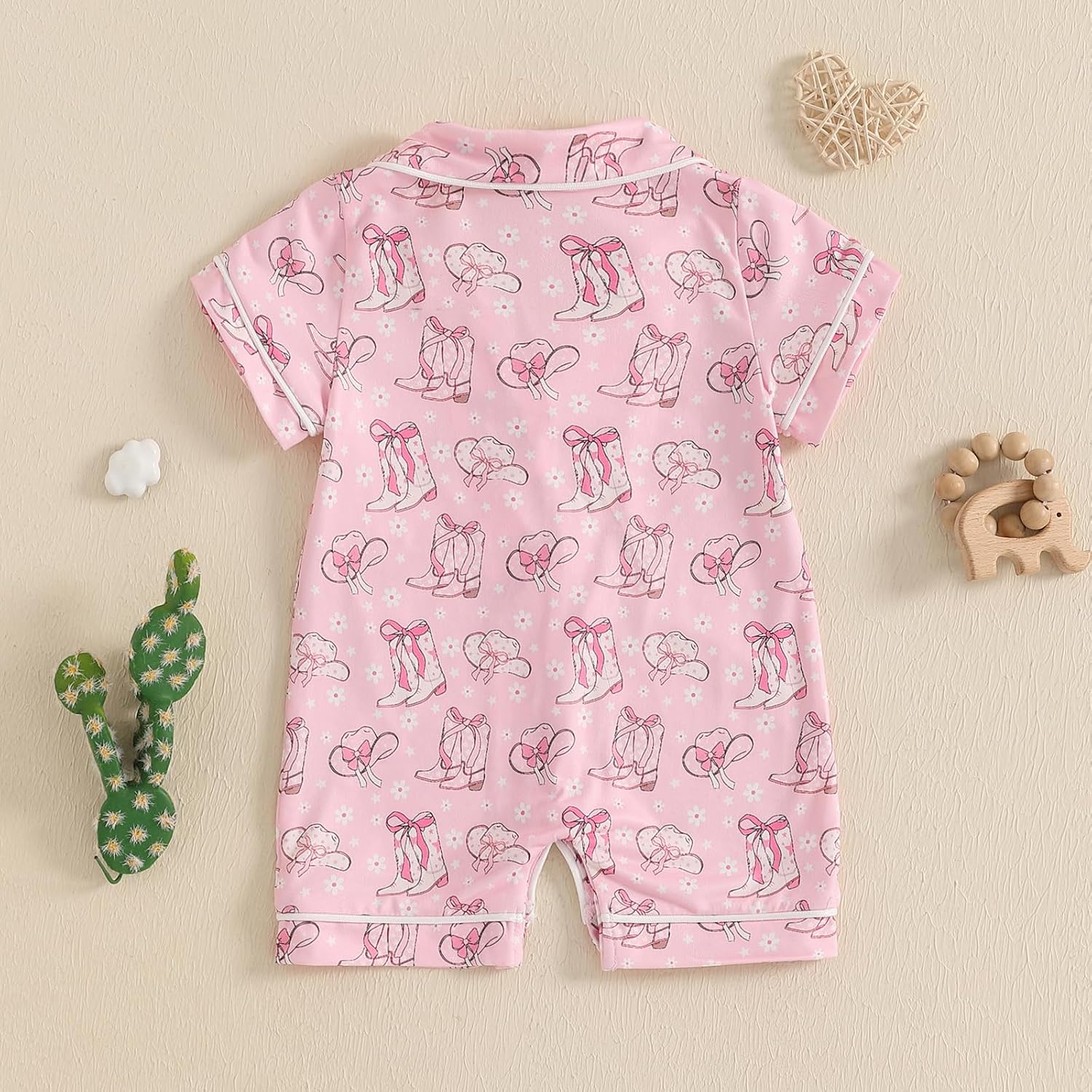 Balaflyie Newborn Summer Pajamas Baby Boy Girl Button Down Romper Cute Infant Sleepwear One-Piece Pjs image 3