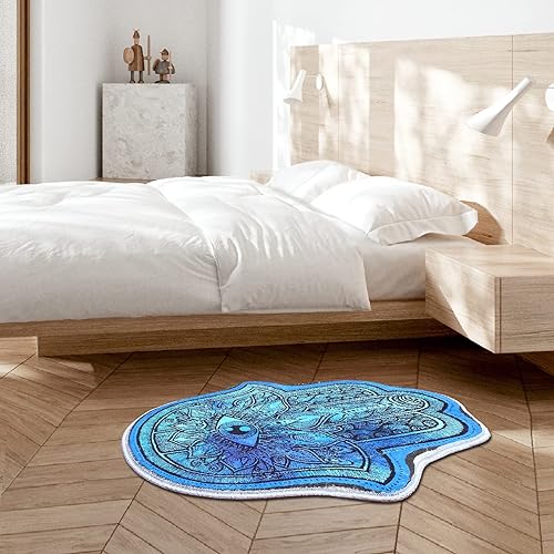 Miniatura 6 de QWERO Creative Interesting Hell - Alfombra de baño con estampado de demonio de un solo ojo para dormitorio alfombra de arte personalizada de