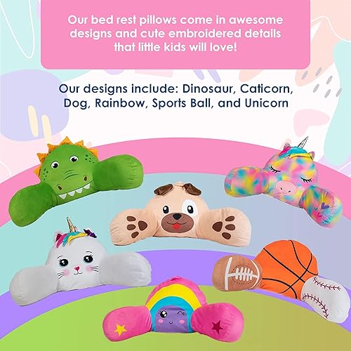Miniatura 5 de Unicorns & Robots Almohada de descanso para cama con brazos, cojín de respaldo para leer o jugar, certificado Oeko TEX, almohada de respaldo rellena