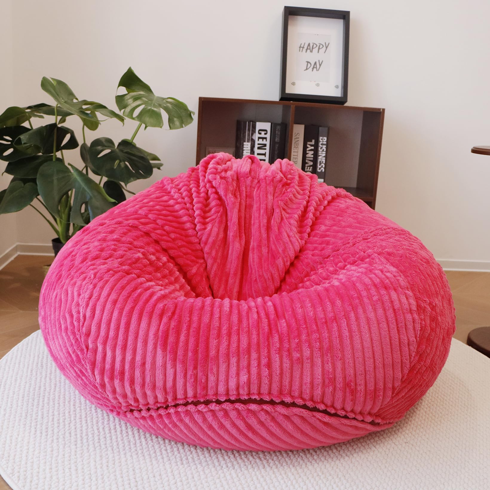 lygooh No filler Fluffy Bean Bag Cover Large Stuffed Storage Covers 2.5 ft