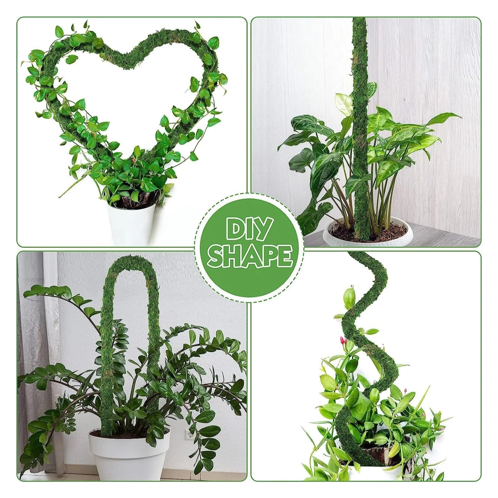 Tuteur Plante Poteau en Mousse Pliable for Plantes, 1 pièce, poteaux Monstera for piquets de Plantes grimpantes for l'intérieur, Support