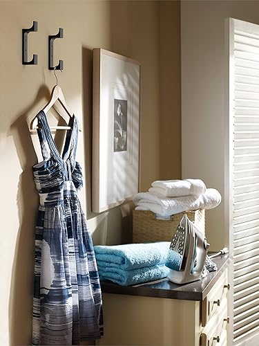 Miniatura 9 de Amerock H37009MB  Gancho decorativo de pared de doble punta Bray  Gancho negro mate para abrigos, sombreros, mochilas, bolsas  Ganchos para baño,