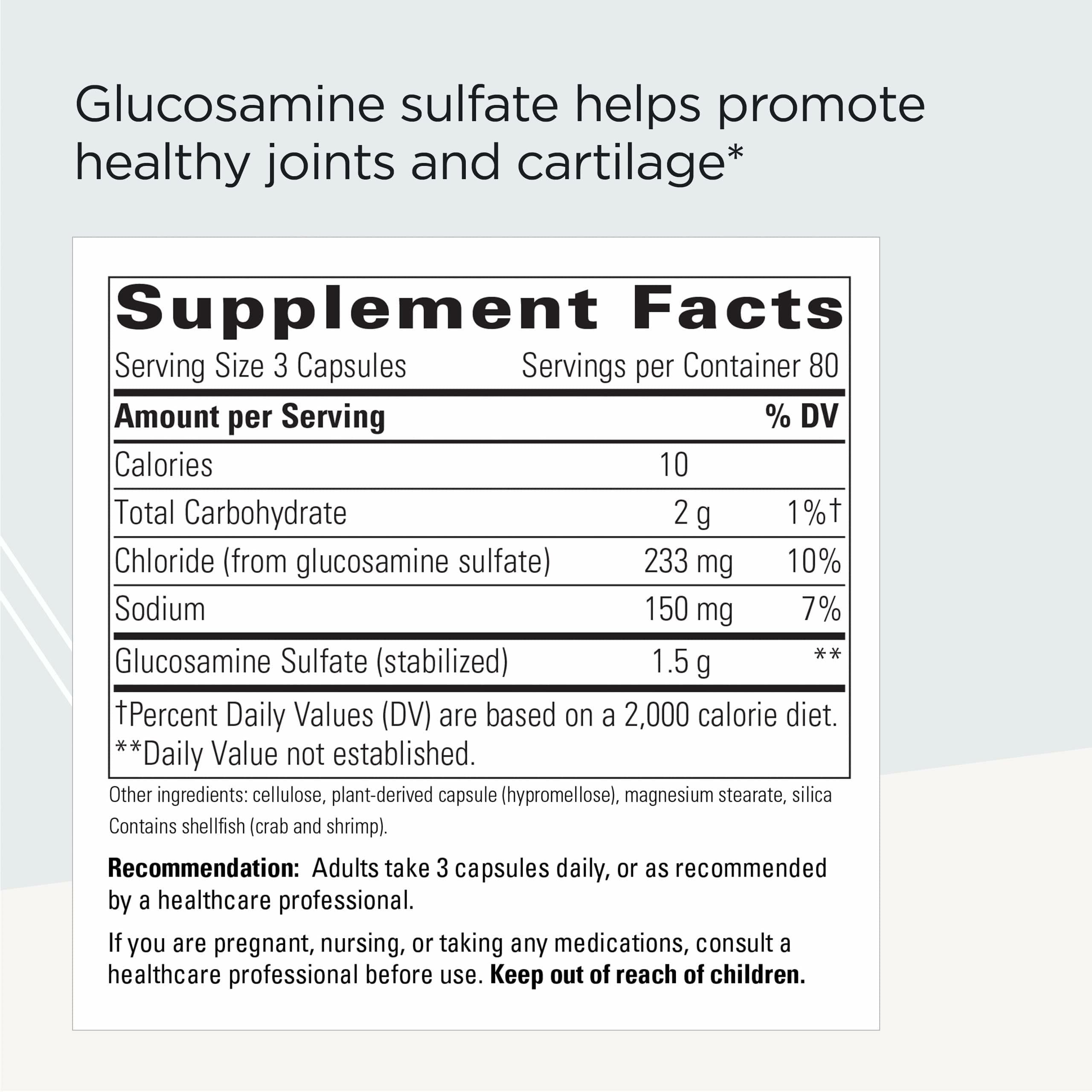 Integrative Therapeutics Glucosamine Sulfate 1500mg, 240 Capsules — Amazon image 2