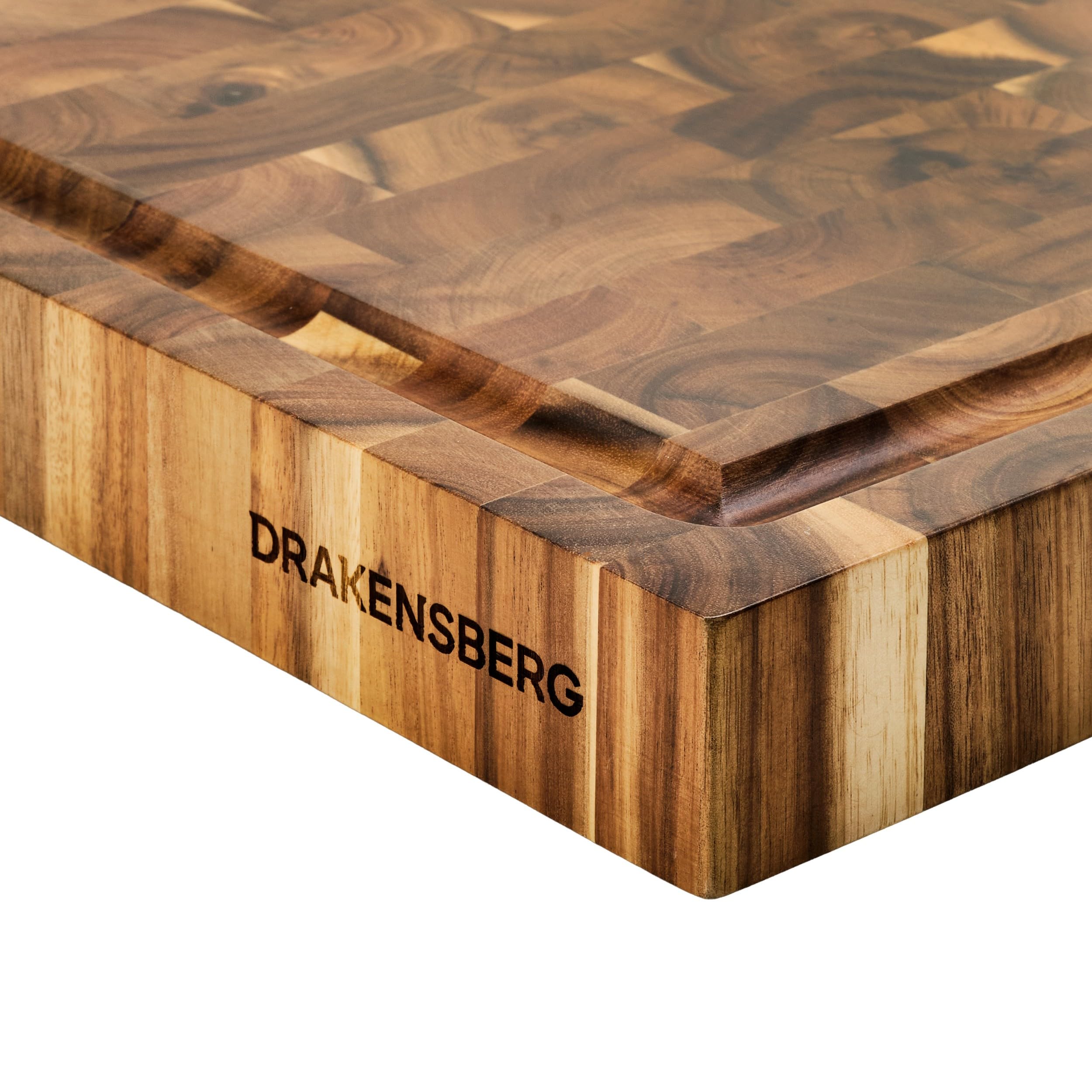 DRAKENSBERG grosses Schneidebrett 'Cooper' aus Stirnholz, Akazie, FSC, massiv, 45cm - DR00015