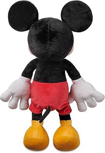 Miniatura 5 de Disney Store Peluche oficial de Mickey Mouse grande para niños, personaje de peluche con textura mullida y detalles bordados, cola suave, felpa