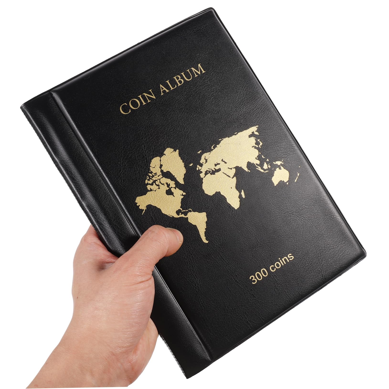 Album Monete Trasparente 300 Tasche in PVC e Pu per Collezione di Monete e Banconote per Collezionisti