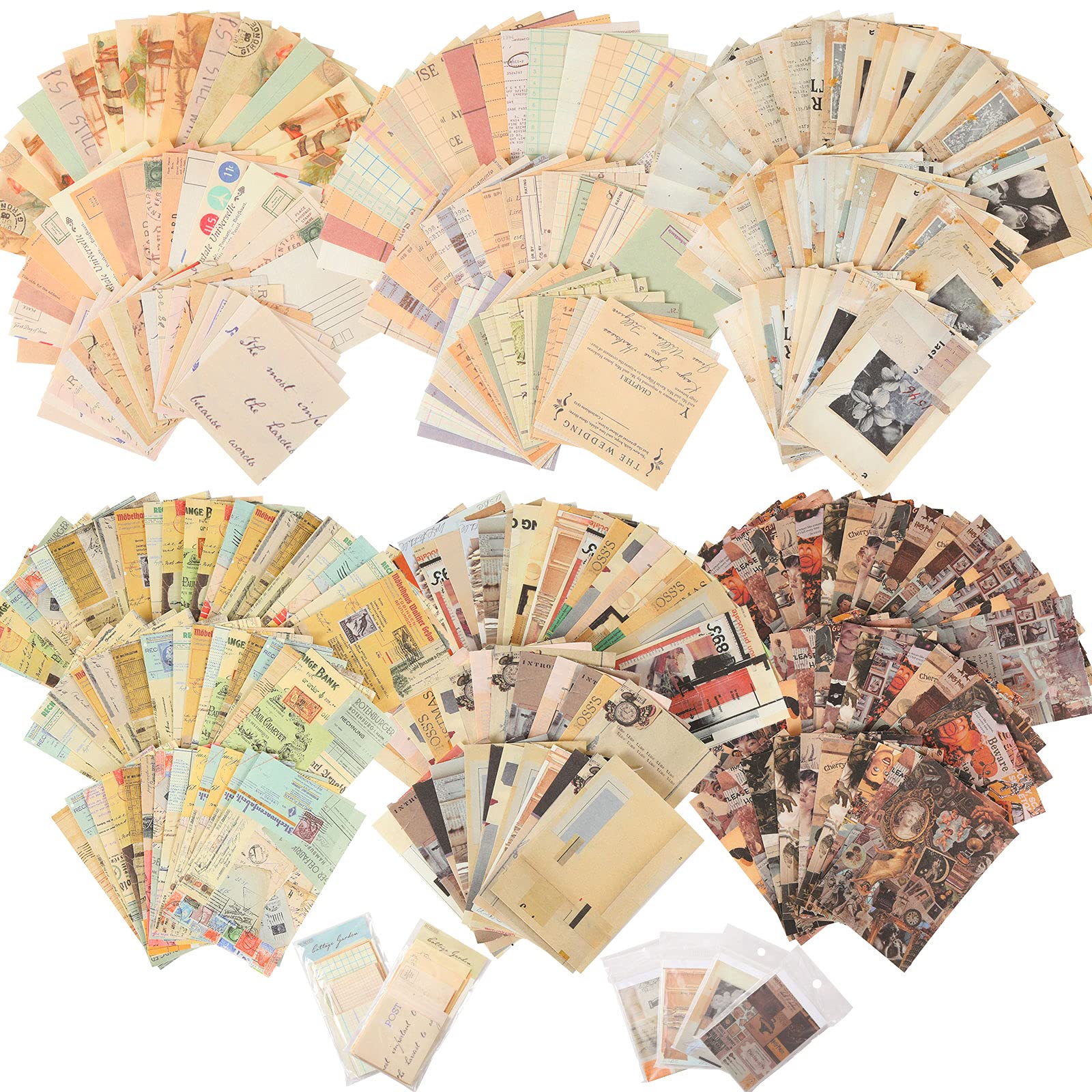 Buy 320 Sheets Vintage Scrapbook Paper Supplies Journaling Paper