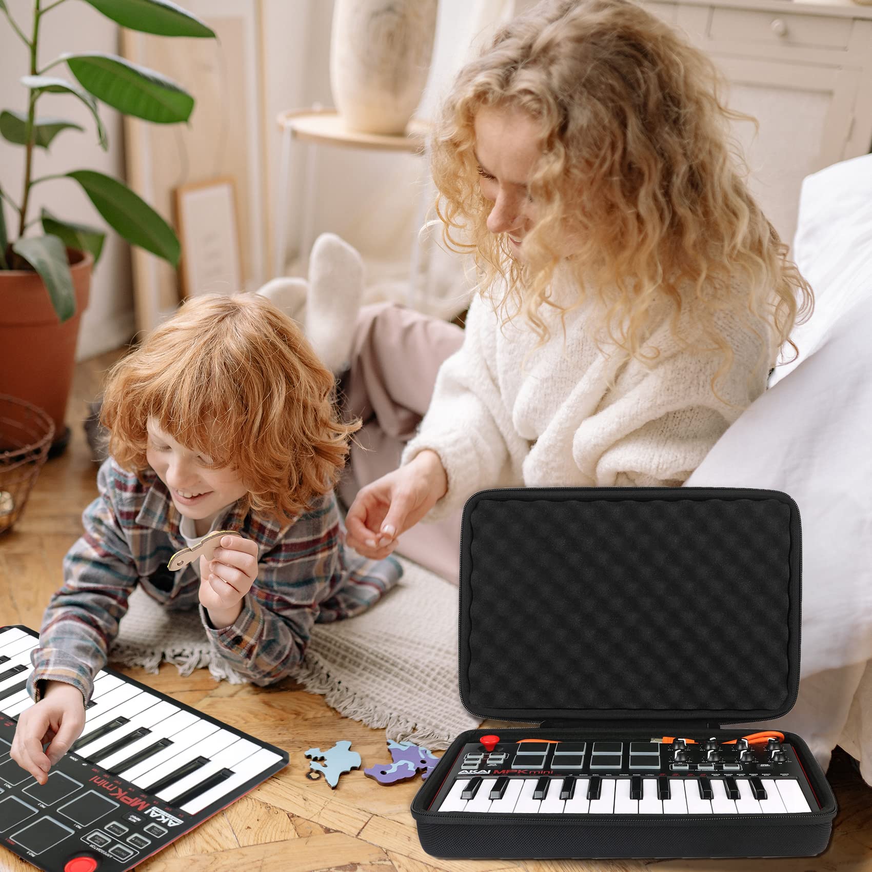 Khanka Funda de transporte para teclado profesional AKAI MPK Mini MKII MK2/Mini Play de 25 teclas MIDI portátil, con espuma suave
