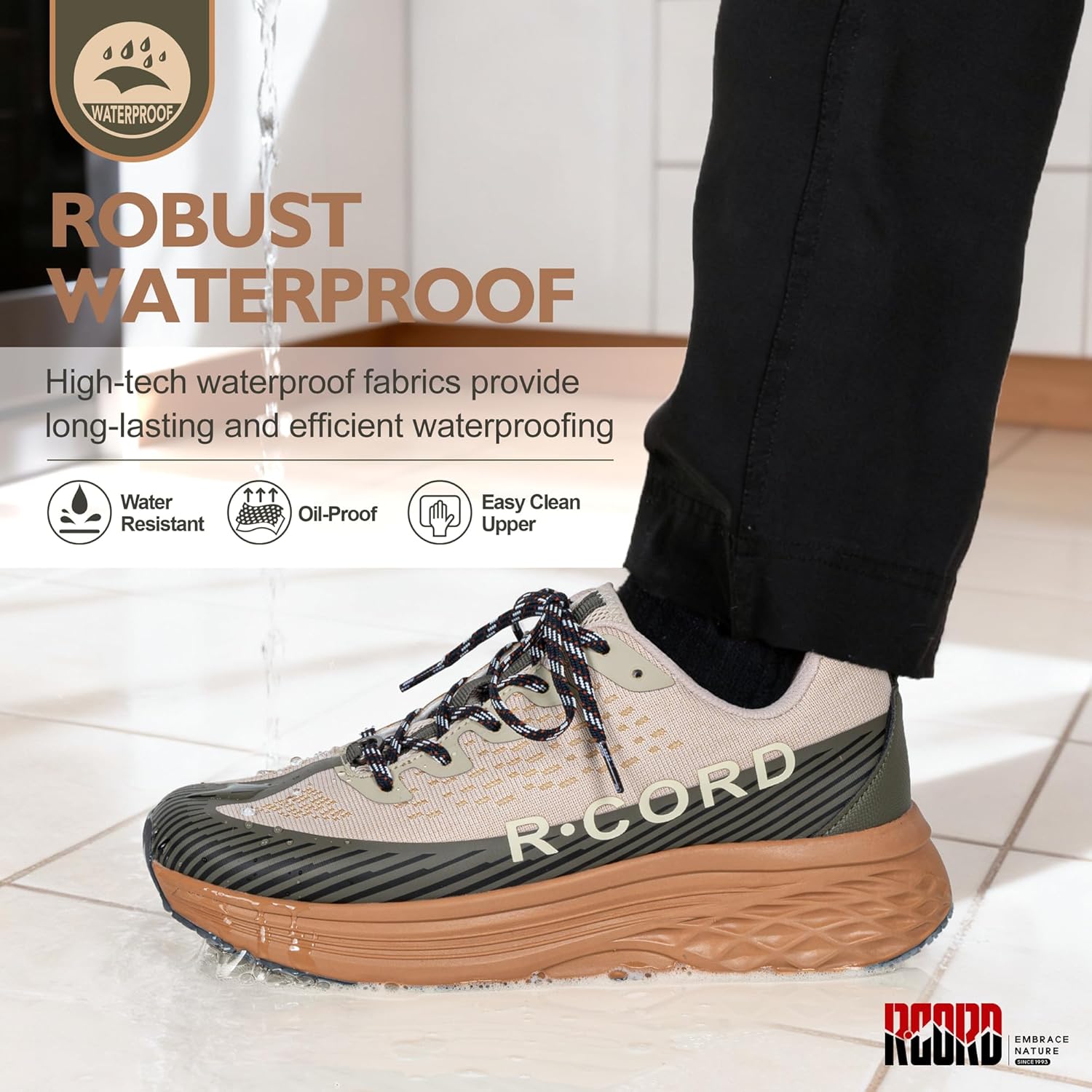 R CORD Non Slip Work Shoes for Women in Food Service - Waterproof Sneakers for Restaurant Chefs and Nurses - Comfortable Breathable Standing All Day Long Zapatos Antideslizantes para Mujer - Image 5