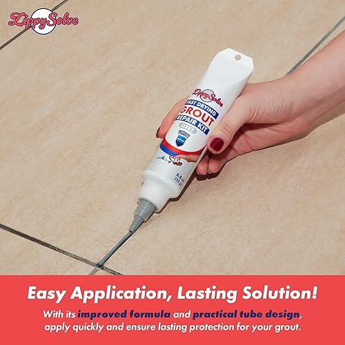 Miniatura 4 de Lechada de azulejos, kit de reparación, restauración y renovación de líneas de juntas de azulejos, tubo de compresión de pintura de lechada de