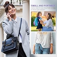 Vista 5 de Llavero de alarma de seguridad personal para mujeres, 2 unidades, sirena fuerte de 130 dB con luz estroboscópica SOS, linterna, altavoces dobles