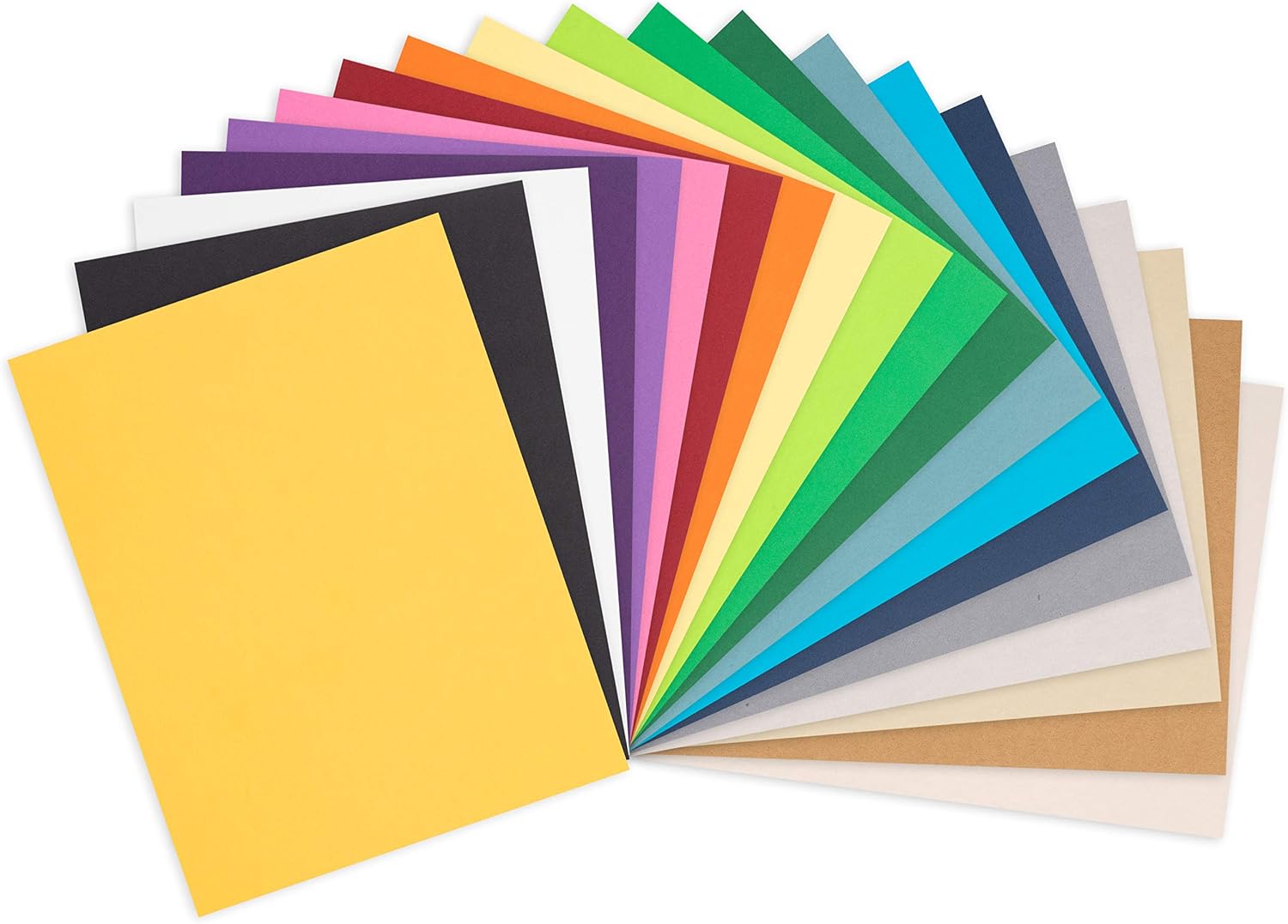Premium Colored Cardstock Paper 8.5” x 11”, Assorted Classic Colors | 65lb Smooth Texture | Solid Core Card Stock for Crafts and Scrapbooking | 200 Sheets