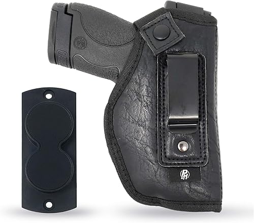 Combo IWB Funda para pistola + imán por PH transporte oculto piel sintética Interior suave Compatible con M&P Shield 0.354 in.40.45 AutoGlock