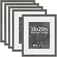 Vista 123 de VCK Paquete de 2 portarretratos de 8 x 10 pulgadas, roble natural, madera de alta gama con vidrio templado, para fotos de 5 x 7 pulgadas