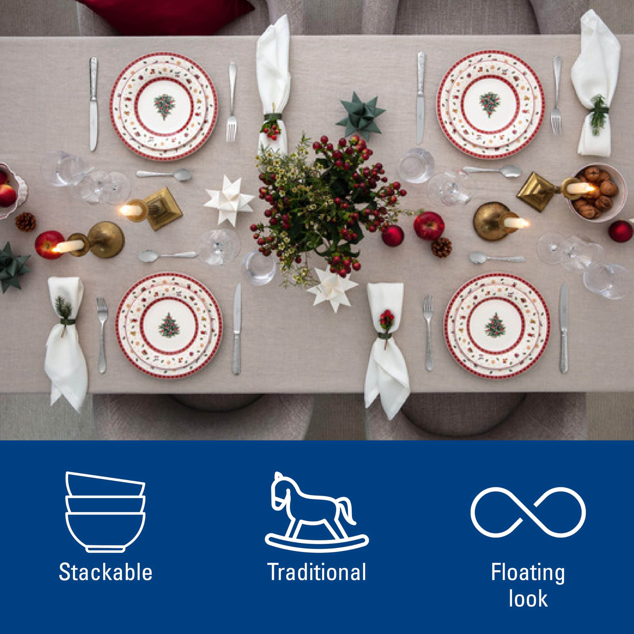 Villeroy & Boch – Toy's Delight Specials Talerz obiadowy, świąteczna zastawa stołowa z porcelany premium, idealny do łączenia i na prezent, wyprodukowany w Niemczech, nadaje się do mycia w zmywarce