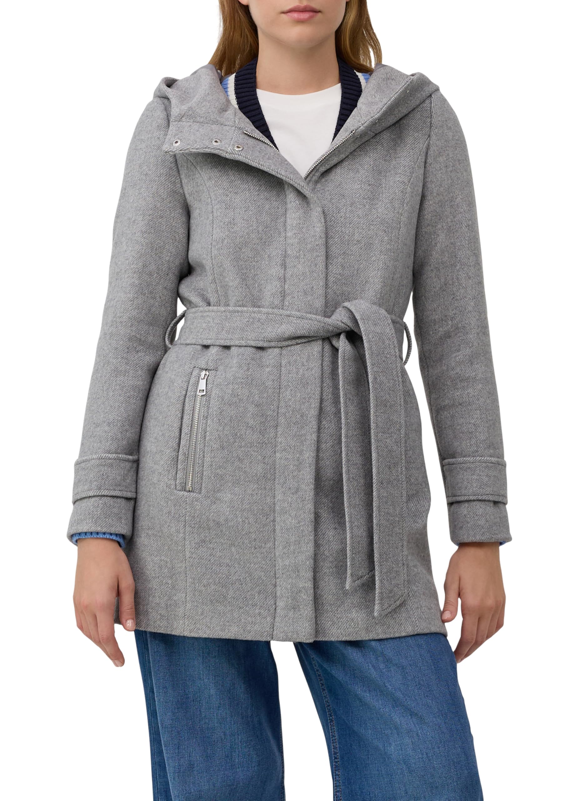 s.Oliver Wollmix-Mantel im Slim Fit mit Gürtel