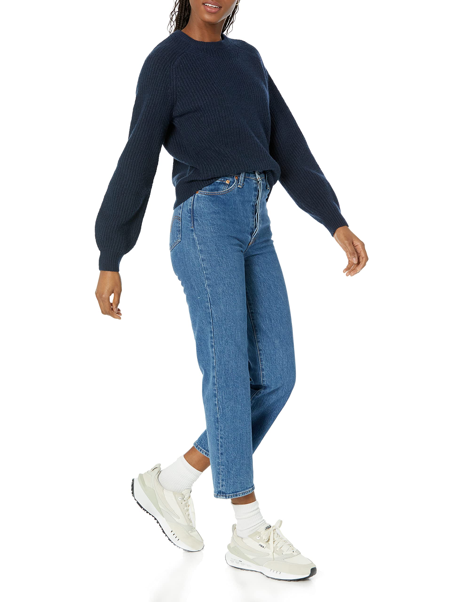 Amazon Essentials Kobiety Sweter z okrągłym dekoltem