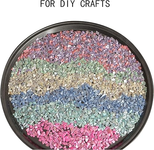 Miniatura 9 de Piezas rotas, conchas trituradas de 23 onzas, manualidades de arte de resina, rellenos de cuencos de florero, cubierta de suelo para plantas