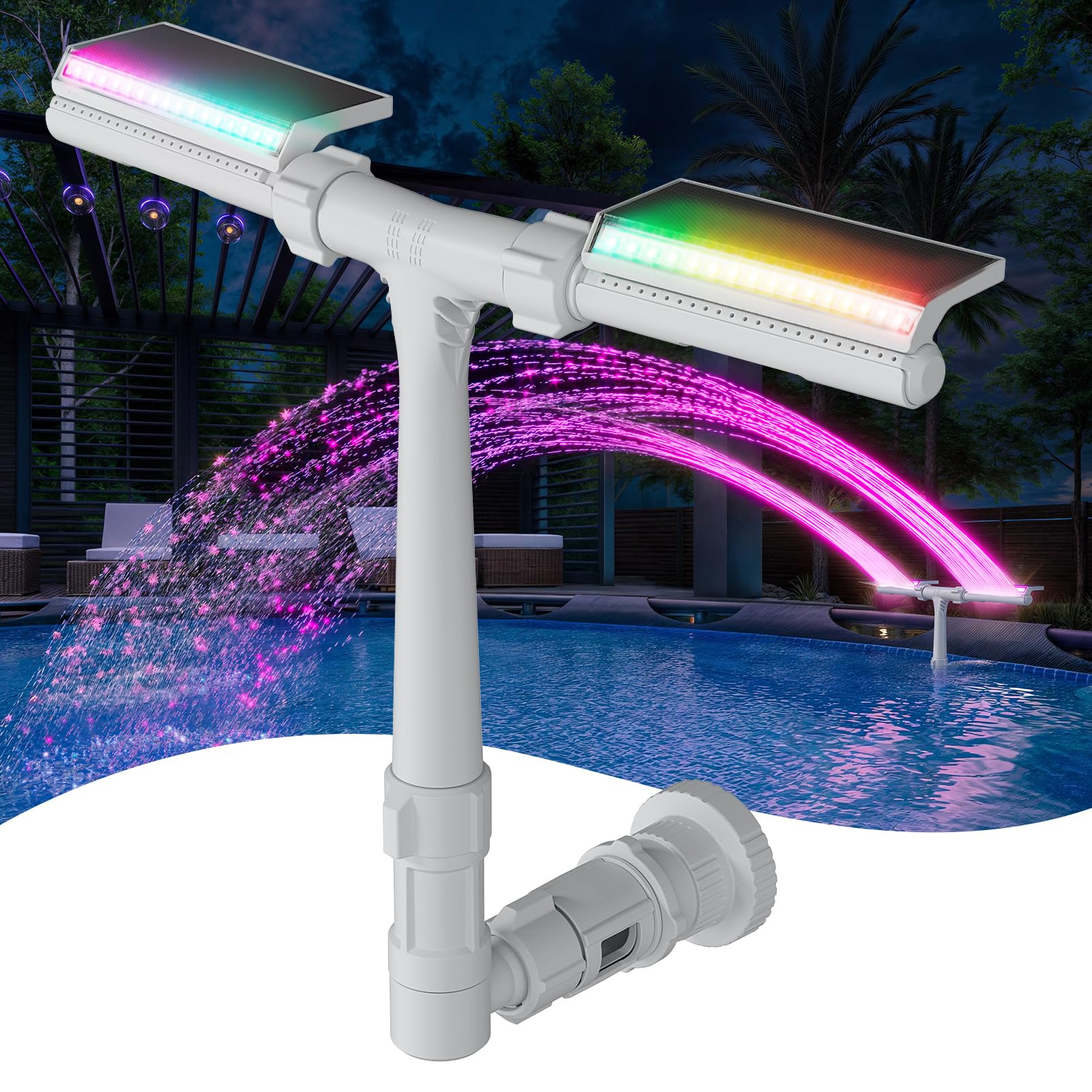 POOLHACKER Solar Pool Fountain