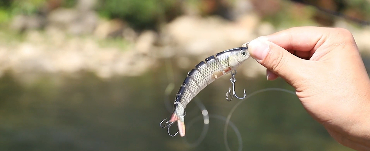 TRUSCEND Swimmax Easy Catch Fishing Lures with BKK Hooks, Wiggling, Vibrating, Rattling and Gurgling for More Bite, Heavy-Duty Dyneema Fiber Jointed Swimbaits for Bass, Trout, Walleye, Crappie, Pike : Sports