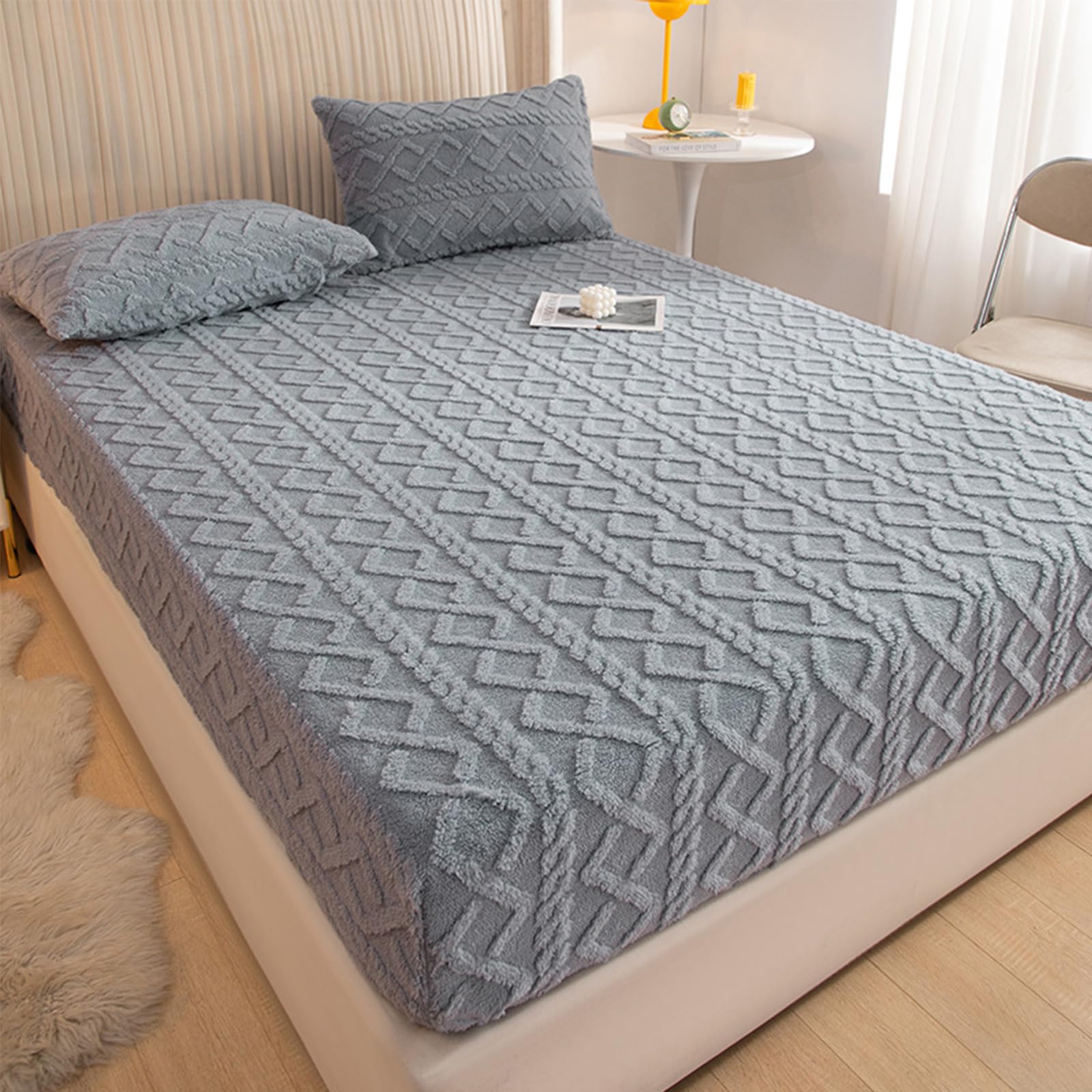 Elastic Bed Sheets, Elastic Bed Sheets Queen Size, Elastic Bed Sheets Purchase,Elastic Bedsheets Queen Size Bed, Elastic Bedsheet Queen (Gray,Pillowcase 48 * 75cm)