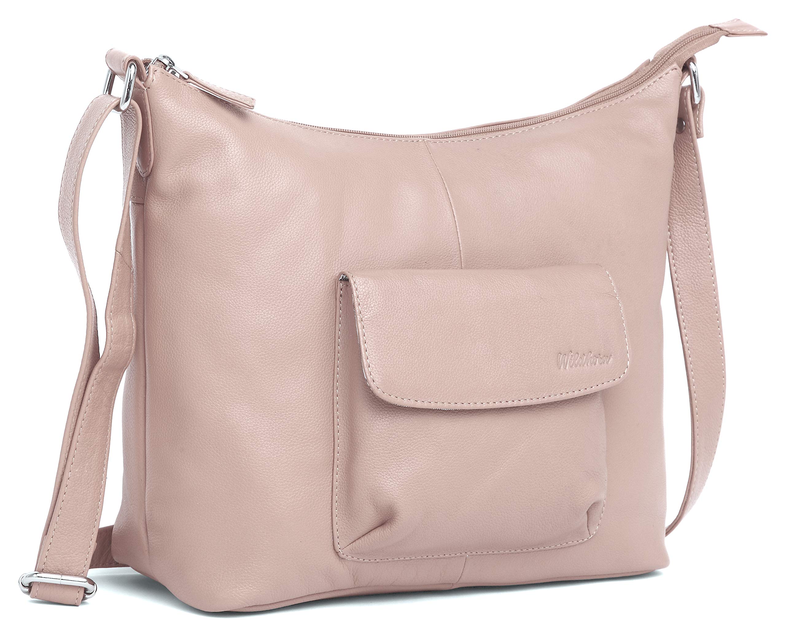 upper grain genuine leather ladies tote bag | shoulder bag | hand bag with adjustable strap for girls & women. (beige)