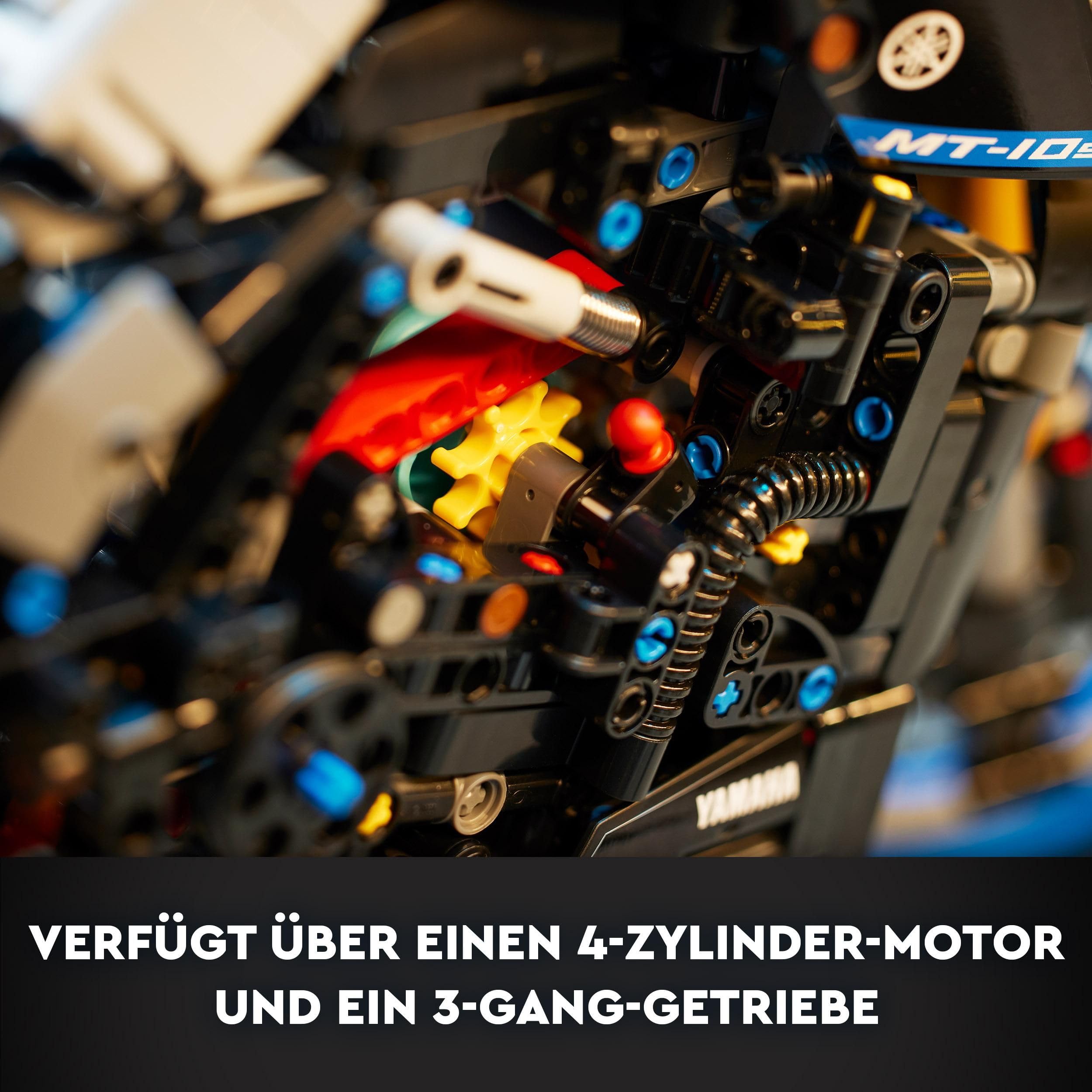 LEGO 42159 Technic Yamaha MT-10 SP Motorrad-Modellbausatz für Erwachsene, authentisches Fahrzeug-Modell mit 4-Zylinder-Motor, funktionsfähiger Lenkung und AR-App, Geschenk für Männer und Frauen