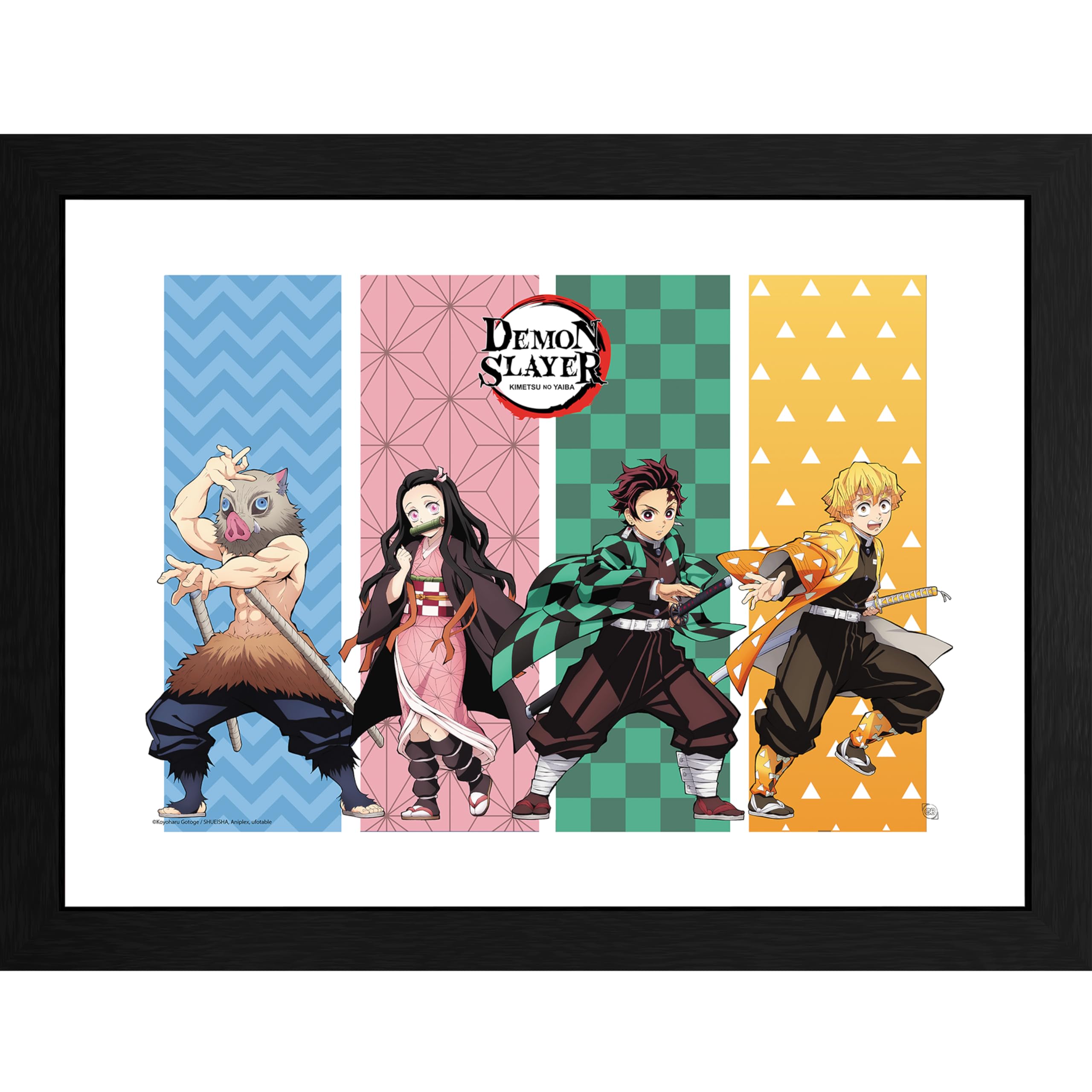 GB eye Demon Slayer Group 30 x 40cm Framed Collector Print