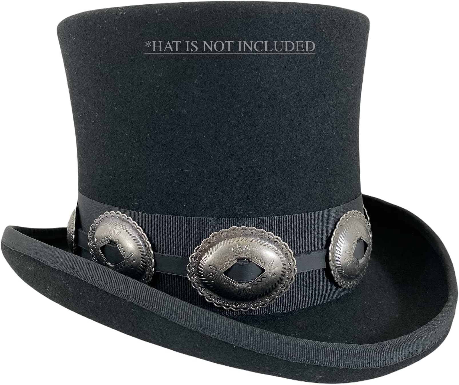 Concho Hat Band Genuine Leather