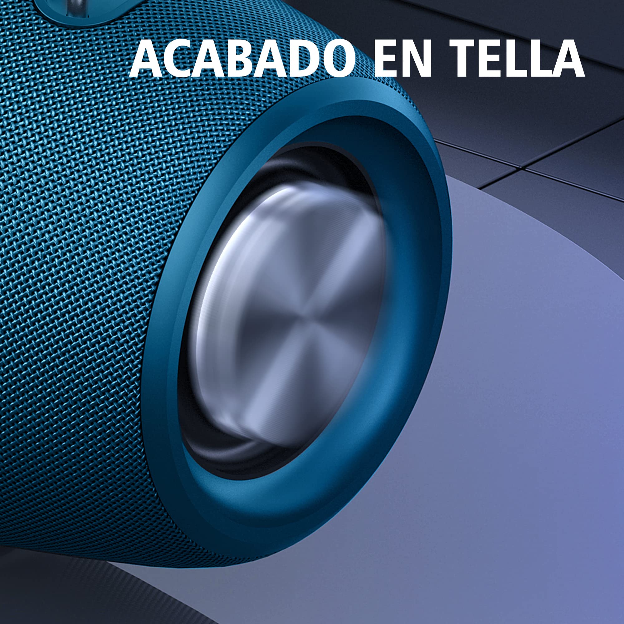 Zealot Altavoz Bluetooth Grande 60W de Potencia con Super Bass, Altavoces Inalámbricos 14400mAh Batería, Autonomía de 40 Horas, Bluetooth 5.2, IPX6 Impermeable, Azul