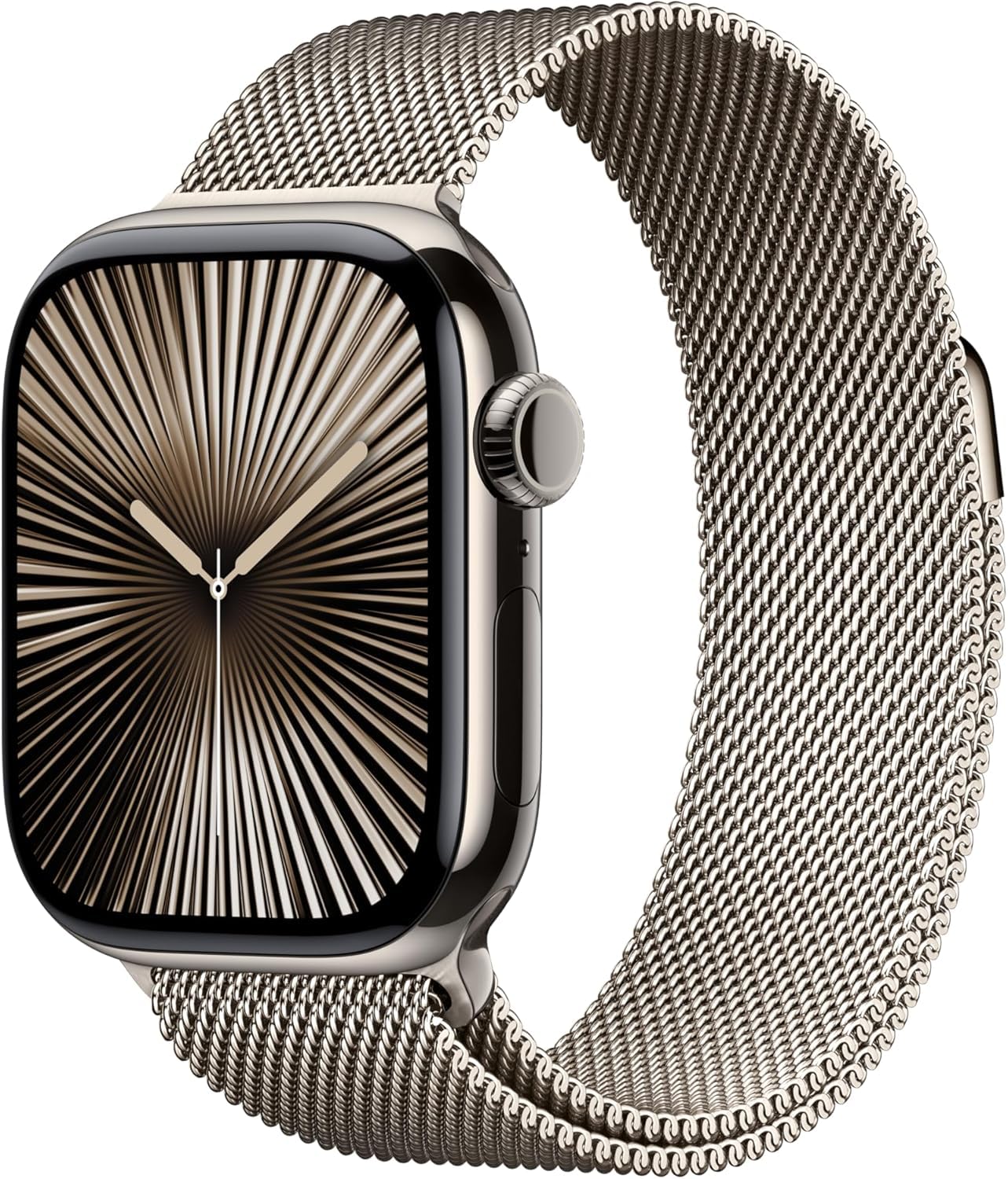 Apple Watch Series 10 [GPS + Cellular, 42mm] - Natural Titanium Case with Natural Milanese Loop, S/M (Renewed)