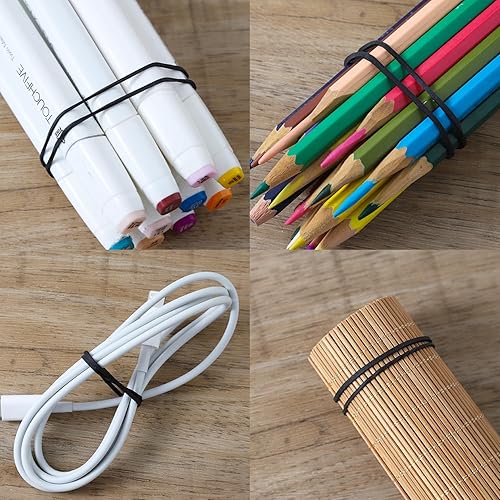 Miniatura 4 de ZZJMCH 600 bandas de goma pequeñas de 1 pulgada, bandas elásticas de goma de uso general, bandas elásticas resistentes para el hogar, oficina,