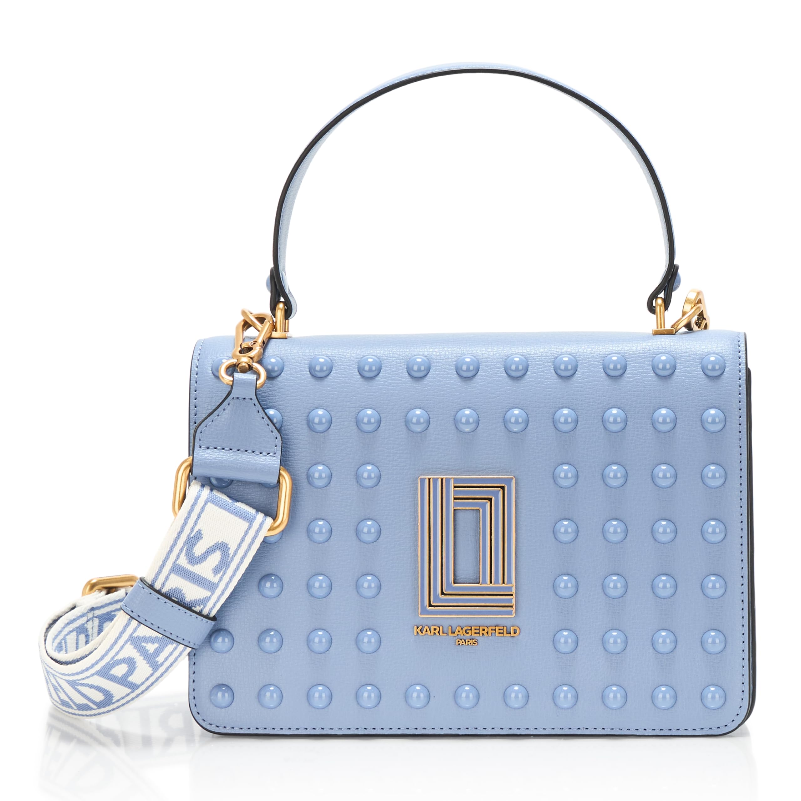 KARL LAGERFELD Women's Simone Studded Satchel Crossbody