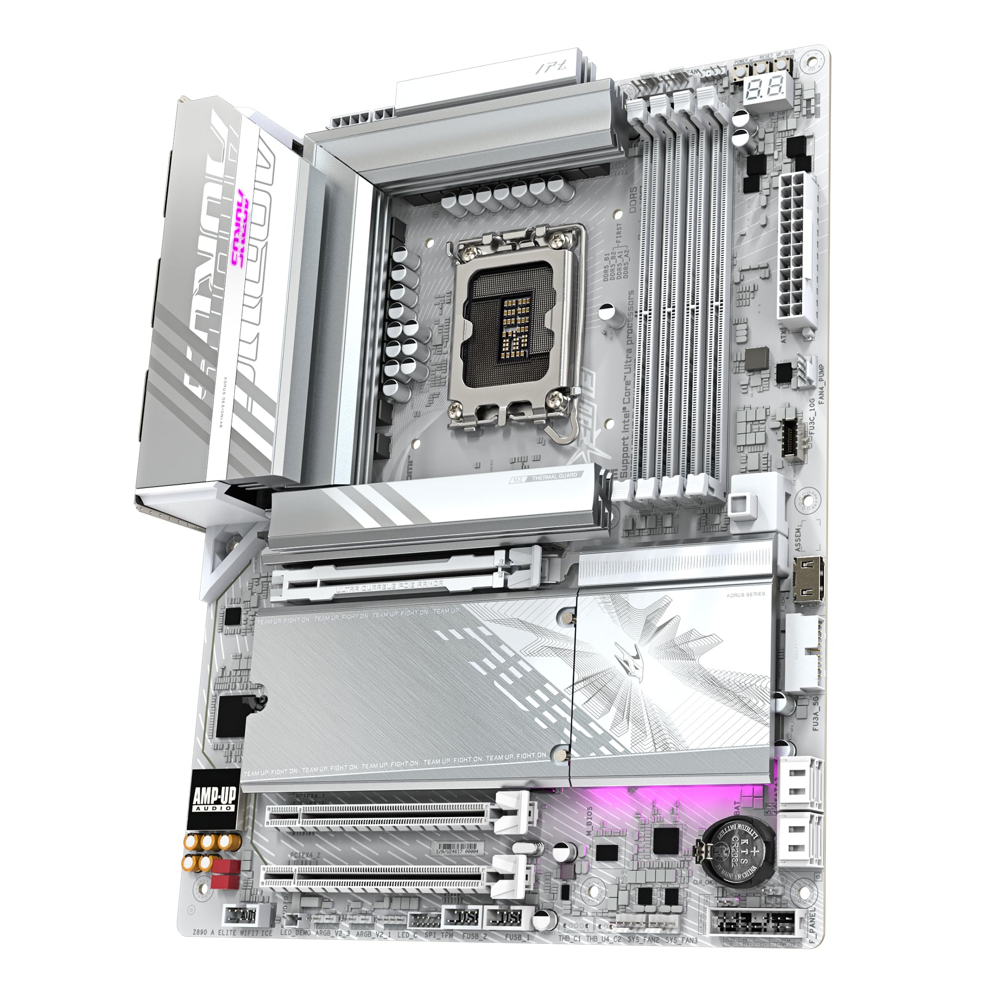 GIGABYTE Płyta główna Z890 AORUS ELITE WIFI7 - obsługuje procesory Intel Core Ultra (seria 2), 16+1+2 fazy VRM, do 8800 MHz DDR5 (OC), 1xPCIe 5.0 + 3xPCIe 4.0, Wi-Fi 7, 2.5 GbE LAN, Thunderbolt 4