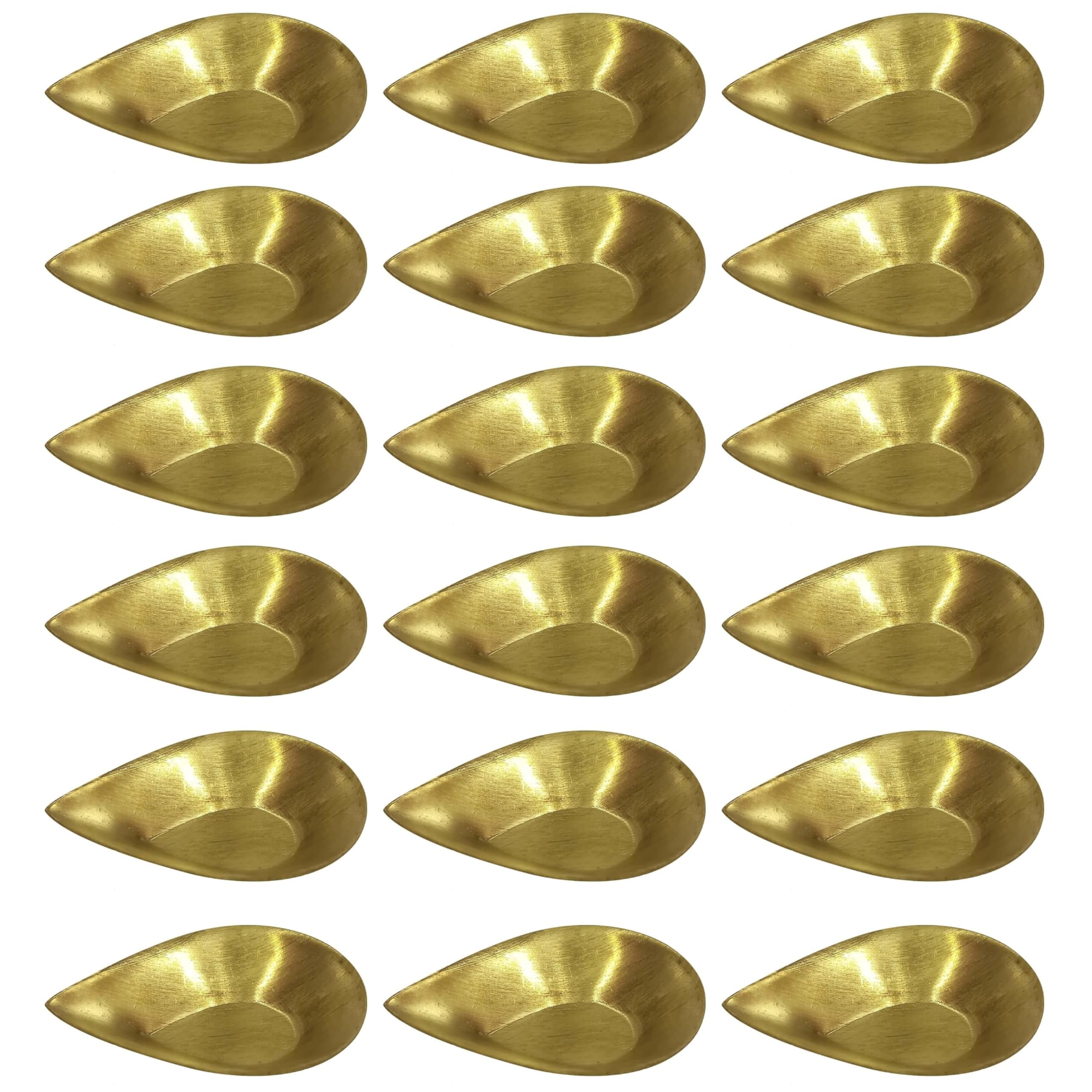 HOKOYA Brass Diya Set of 18 | Traditional Indian Oil Lamps for Diwali and Home Decor | Pital Diya for Puja (Size-2) (B0CJTT7VZC) Amazon Price History, Amazon Price Tracker