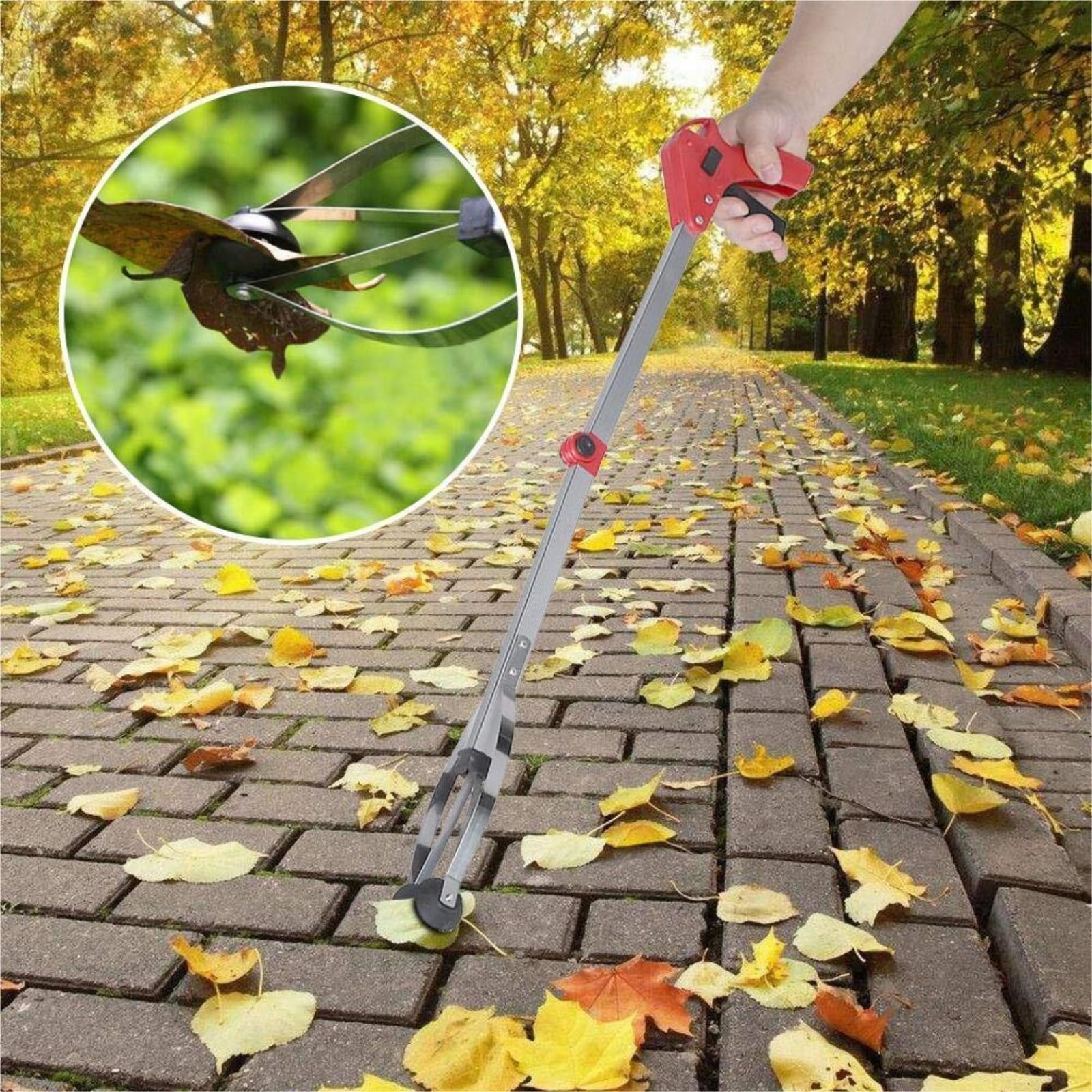 Hogar Pinza Recoge Objetos 2 Herramientas De Agarre Plegables Y Ligeras For Recoger Objetos Recogedor Basura Para Jardines(Rot)