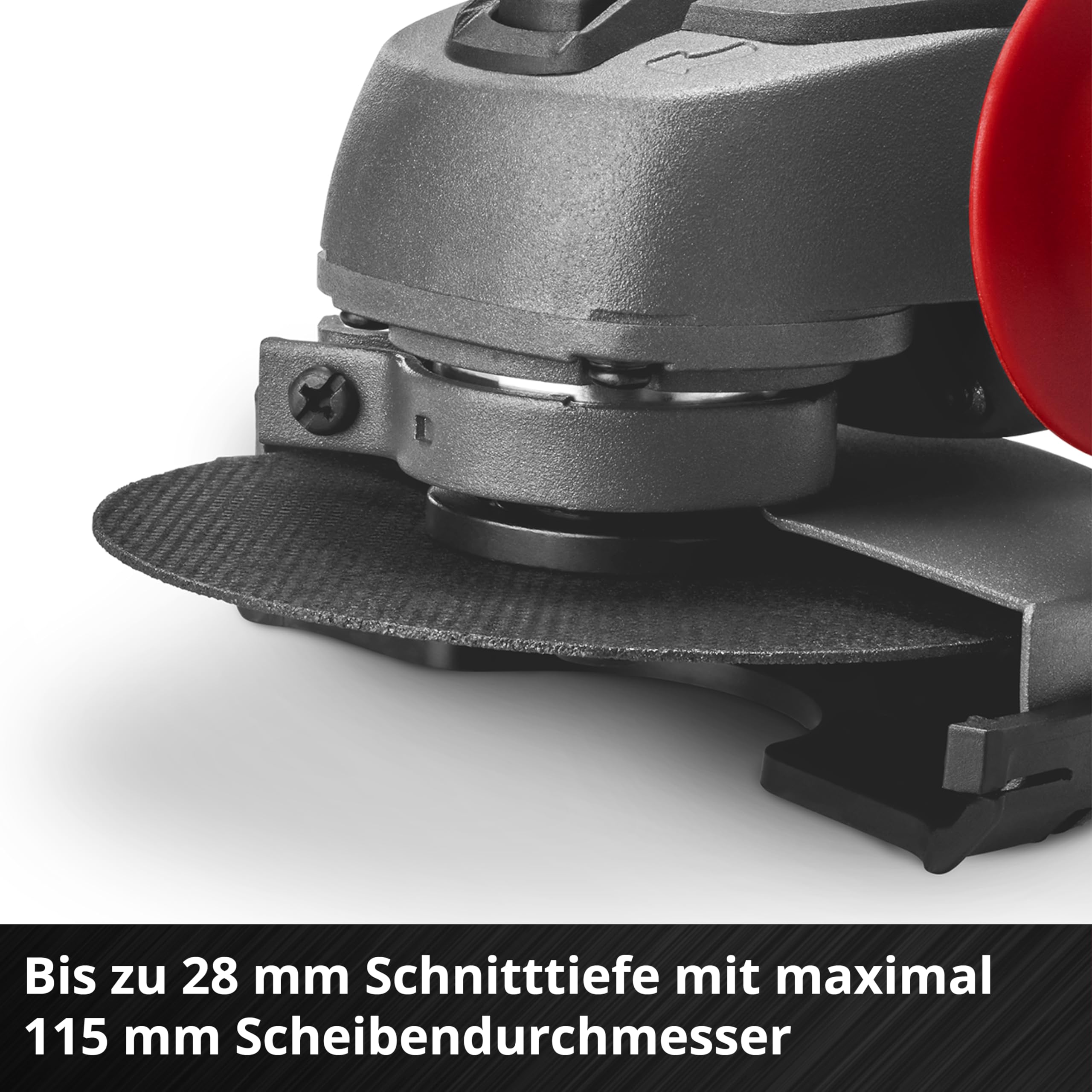 Einhell Akku-Winkelschleifer TC-AG 18/115 Li (1x4,0Ah) (18 V, 115 mm Scheiben-Ø, 28 mm Schnitttiefe, Softstart, Zusatzhandgriff, inkl. 1x 4,0 Ah Akku & Ladegerät)