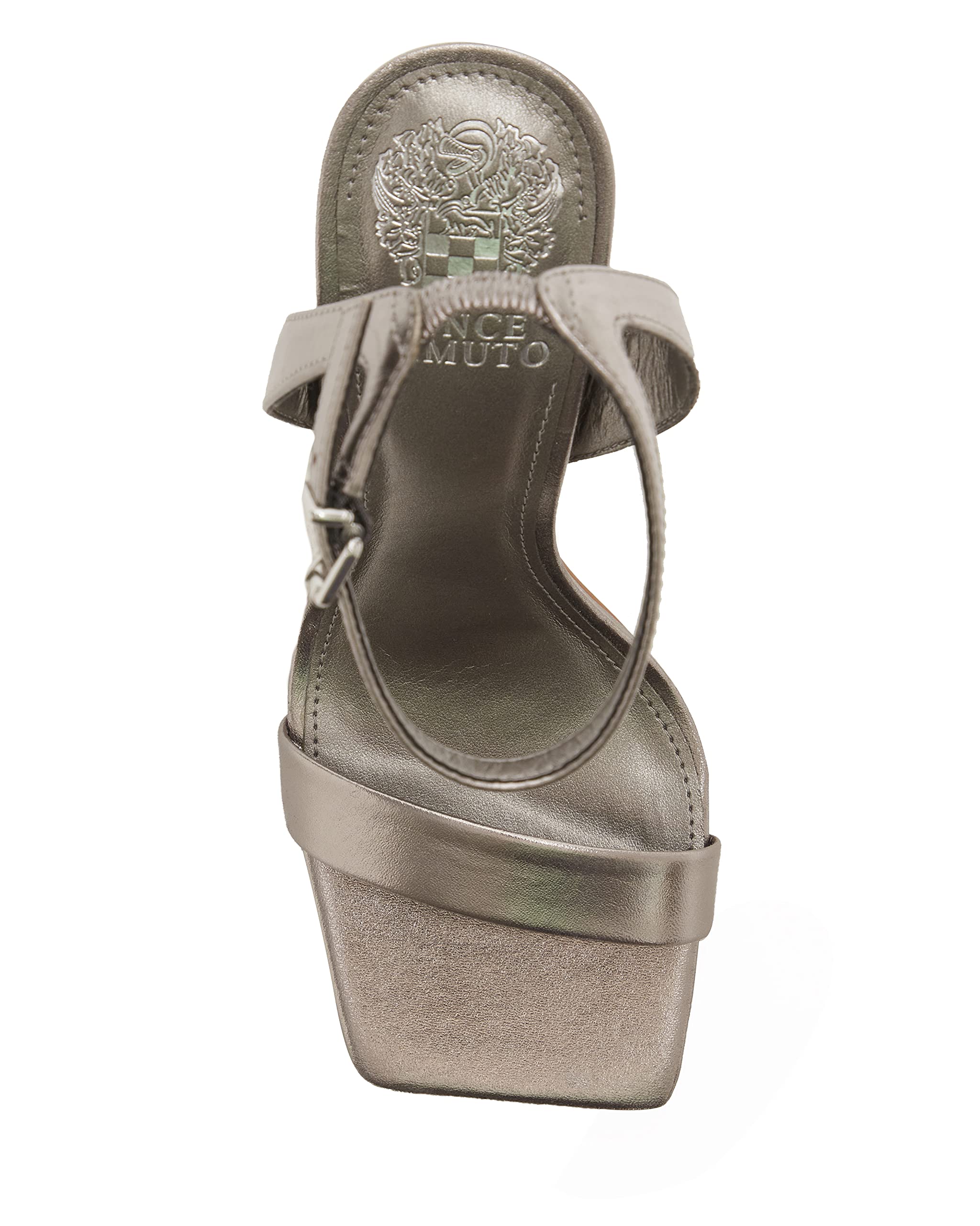 Vince Camuto Women's Footwear Women's Saprenda Heeled Sandal, Pewter, 7.5